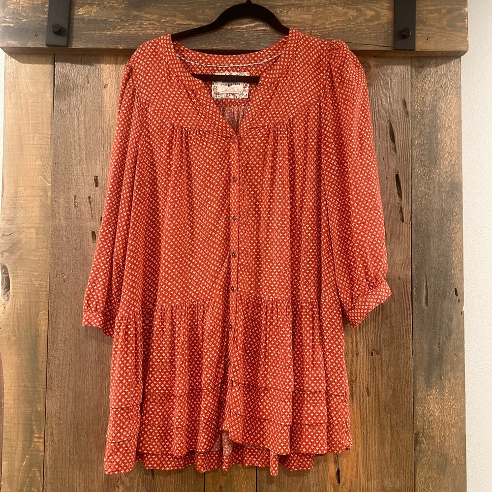 Anthropologie Holding Horses Tiered Ruffle Dress Tunic small